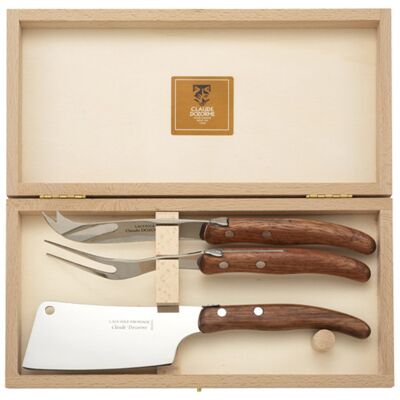 Coffret service à fromage laguiole claude dozorme 3 pièces - Publicité Coffret service à fromage laguiole claude dozorme 3 pièces - Publicité