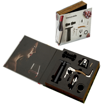 Coffret cadeau sommelier legnoart memorabile 7 accessoires - Publicité Coffret cadeau sommelier legnoart memorabile 7 accessoires - Publicité