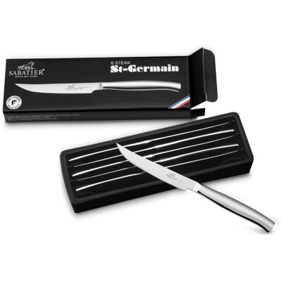 Coffret 6 couteaux à steak st germain lion sabatier fabrication française - Publicité Coffret 6 couteaux à steak st germain lion sabatier fabrication française - Publicité