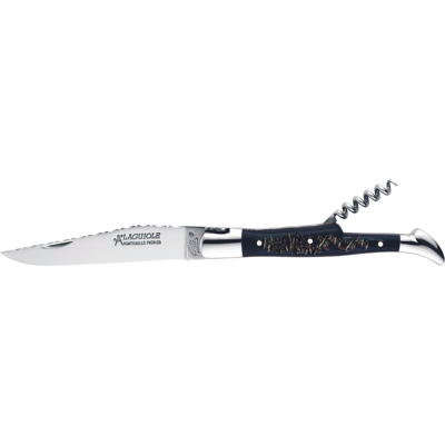 Couteau pliant laguiole gilles 8692 manche corne de buffle brute 12cm avec tire-bouchon - Publicité Couteau pliant laguiole gilles 8692 manche corne de buffle brute 12cm avec tire-bouchon - Publicité