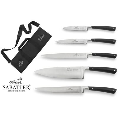 Malette de 5 couteaux sabatier edonist forgés fabrication française - Publicité Malette de 5 couteaux sabatier edonist forgés fabrication française - Publicité