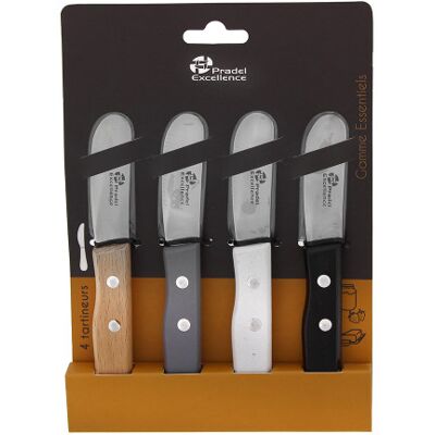 Set de 4 couteaux à tartiner pradel excellence essentiels - Publicité Set de 4 couteaux à tartiner pradel excellence essentiels - Publicité