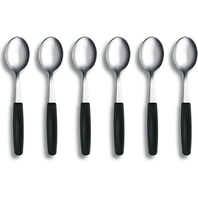 Set de 6 cuillères à café victorinox swiss classic en acier manche noir - Publicité Set de 6 cuillères à café victorinox swiss classic en acier manche noir - Publicité