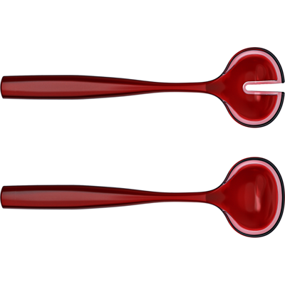 Couverts à salade guzzini dolcevita rouge en polymère biosourcé - Publicité Couverts à salade guzzini dolcevita rouge en polymère biosourcé - Publicité