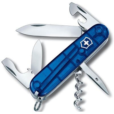 Couteau suisse victorinox spartan bleu translucide 91mm 12 fonctions - Publicité Couteau suisse victorinox spartan bleu translucide 91mm 12 fonctions - Publicité