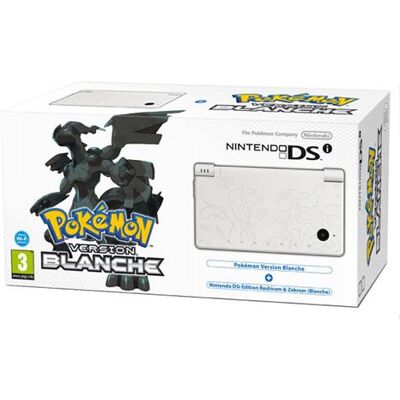 Console DSI blanche + Pokémon version blanche - Publicité Console DSI blanche + Pokémon version blanche - Publicité