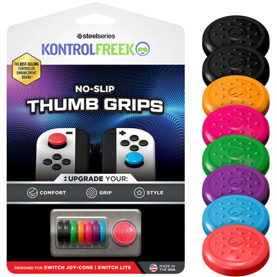Lot de 8 thumbgrips Switch Joy-Cons/Switch Lite Steelseries - KontrolFreek No-slip - Multicolore - Publicité Lot de 8 thumbgrips Switch Joy-Cons/Switch Lite Steelseries - KontrolFreek No-slip - Multicolore - Publicité