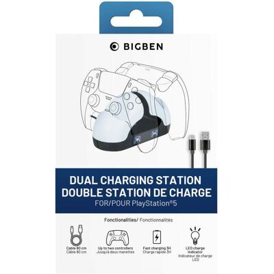 Big Ben Double station de charge pour manette Dualsense PS5 - Nacon - Publicité Big Ben Double station de charge pour manette Dualsense PS5 - Nacon - Publicité