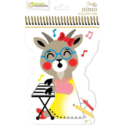 Graffy - Nimo Capretta Mandarine - Mandarine - Coloring Block - Publicité Graffy - Nimo Capretta Mandarine - Mandarine - Coloring Block - Publicité