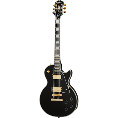 Epiphone - Les Paul Custom - Ebony - Guitare électrique - Publicité Epiphone - Les Paul Custom - Ebony - Guitare électrique - Publicité