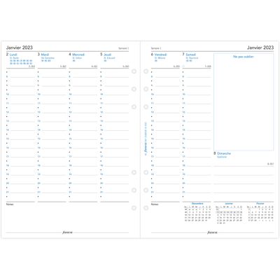 Recharge agenda civil semaine/2 pages 2023 - 14,8 x 21 cm - Filofax - Blanc - Publicité Recharge agenda civil semaine/2 pages 2023 - 14,8 x 21 cm - Filofax - Blanc - Publicité