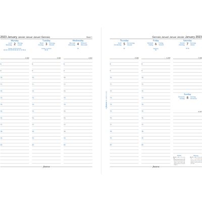 Recharge agenda civil semaine/2 pages 2023 - 21 x 29,7 cm - Filofax - Blanc - Publicité Recharge agenda civil semaine/2 pages 2023 - 21 x 29,7 cm - Filofax - Blanc - Publicité