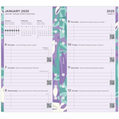 Filofax Recharge agenda semainier 2026 Letts of London - Personal vertical - Publicité Filofax Recharge agenda semainier 2026 Letts of London - Personal vertical - Publicité