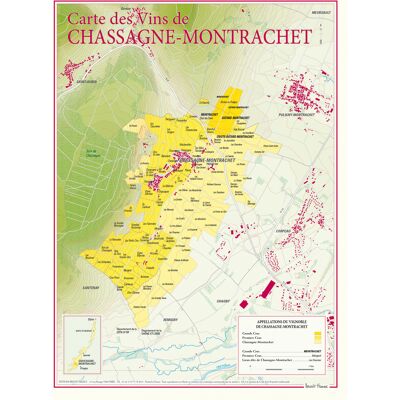 - PAS DE MARQUE - Carte des vins de Chassagne-Montrachet - Publicité - PAS DE MARQUE - Carte des vins de Chassagne-Montrachet - Publicité