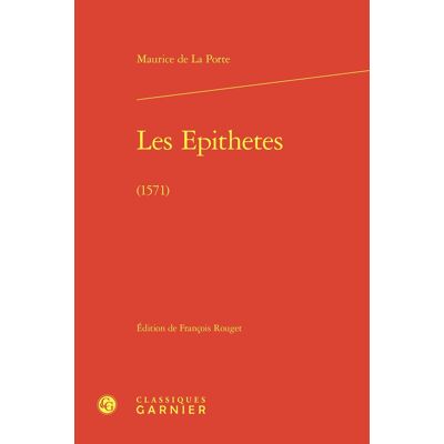 Avant Les Epithetes (1571) - Publicité Avant Les Epithetes (1571) - Publicité