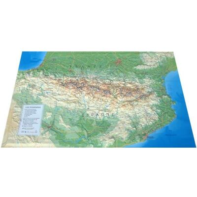 Carte en relief des Pyrénées - Publicité Carte en relief des Pyrénées - Publicité