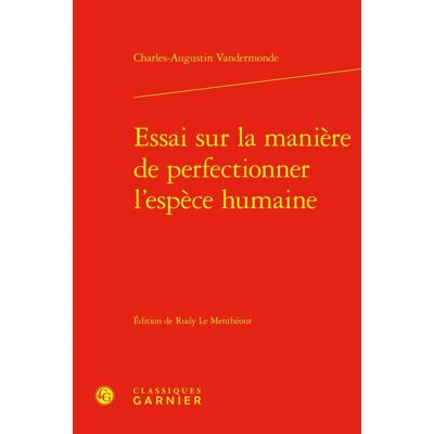 Avant Essai sur la manière de perfectionner l'espèce humaine - Publicité Avant Essai sur la manière de perfectionner l'espèce humaine - Publicité