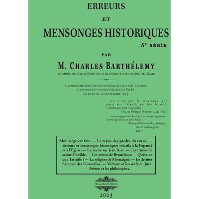 Erreurs et mensonges historiques 5 : Série 5 - Publicité Erreurs et mensonges historiques 5 : Série 5 - Publicité