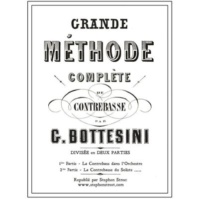 ART Grande Méthode Complète De Contrebasse : Giovanni Bottesini - Publicité ART Grande Méthode Complète De Contrebasse : Giovanni Bottesini - Publicité