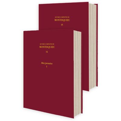 Avant Oeuvres complètes Tome 14-15 : Mes pensées - Publicité Avant Oeuvres complètes Tome 14-15 : Mes pensées - Publicité