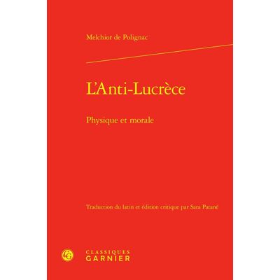 Avant L'Anti-Lucrèce : Physique et morale - Publicité Avant L'Anti-Lucrèce : Physique et morale - Publicité