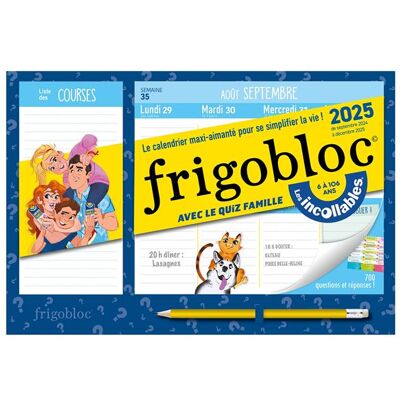 Mini Frigobloc Hebdomadaire 2025 avec le quiz famille Les Incollables® (de sept. 2024 à déc. 2025) - Publicité Mini Frigobloc Hebdomadaire 2025 avec le quiz famille Les Incollables® (de sept. 2024 à déc. 2025) - Publicité