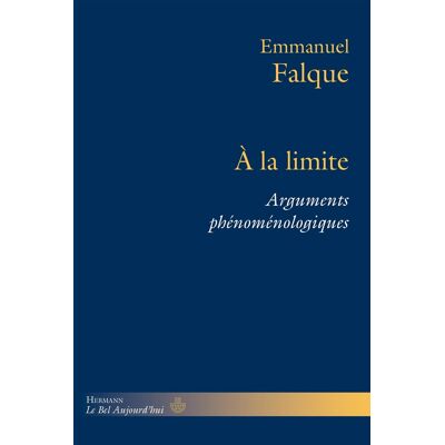 À la limite : Arguments phénoménologiques - Publicité À la limite : Arguments phénoménologiques - Publicité