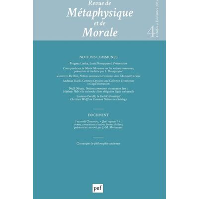 Revue de métaphysique et de morale n.4 : Notions communes (édition 2025) - Publicité Revue de métaphysique et de morale n.4 : Notions communes (édition 2025) - Publicité