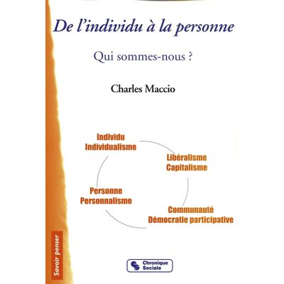 De l'individu a la personne - Publicité De l'individu a la personne - Publicité