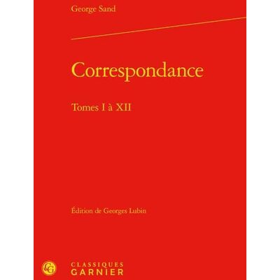 Correspondance Tome 1 à 12 - Publicité Correspondance Tome 1 à 12 - Publicité