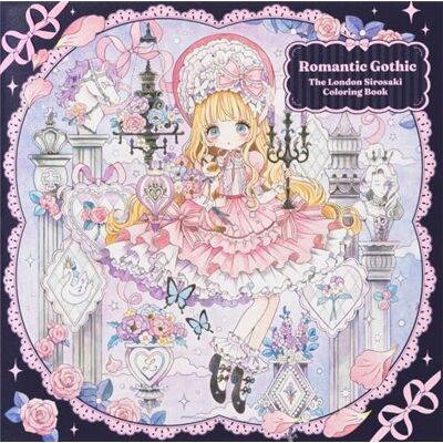 ART Romantic gothic: the london sirosaki coloring book /japonais - Publicité ART Romantic gothic: the london sirosaki coloring book /japonais - Publicité