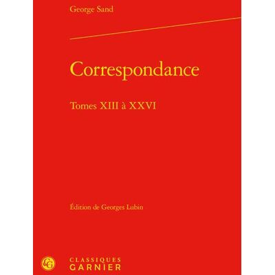 Correspondance Tome 13 à 26 - Publicité Correspondance Tome 13 à 26 - Publicité