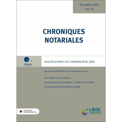 Chroniques notariales - Volume 79 - Publicité Chroniques notariales - Volume 79 - Publicité