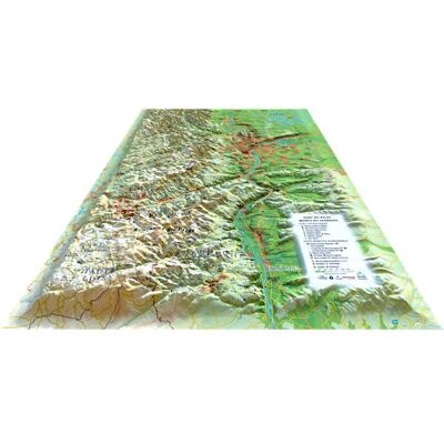 Carte en relief du parc du Pilat - monts du Lyonnais - Publicité Carte en relief du parc du Pilat - monts du Lyonnais - Publicité