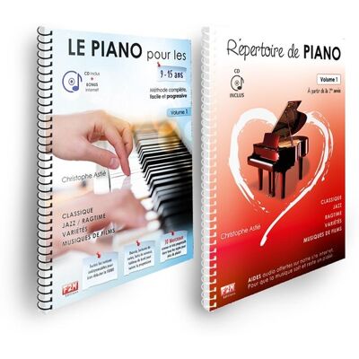 ART OFFRE DUO - LE PIANO POUR LES 9/15 ANS - VOL 1 + REPERTOIRE DE PIANO - VOL 1 - Publicité ART OFFRE DUO - LE PIANO POUR LES 9/15 ANS - VOL 1 + REPERTOIRE DE PIANO - VOL 1 - Publicité