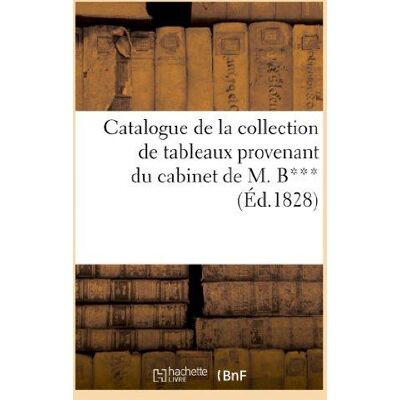 ART Catalogue de la collection de tableaux provenant du cabinet de M. B***, Vente 21 mai 1828 - Publicité ART Catalogue de la collection de tableaux provenant du cabinet de M. B***, Vente 21 mai 1828 - Publicité