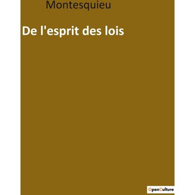 De l'esprit des lois - Publicité De l'esprit des lois - Publicité