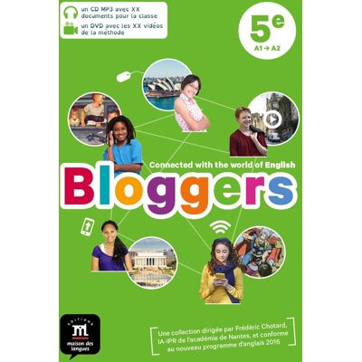 Bloggers : anglais - 5e - pack CD + DVD - Publicité Bloggers : anglais - 5e - pack CD + DVD - Publicité