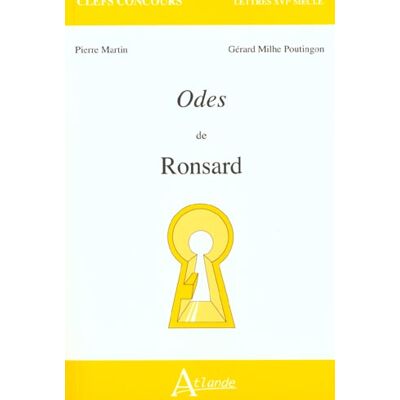 Avant Les odes de Ronsard - Publicité Avant Les odes de Ronsard - Publicité