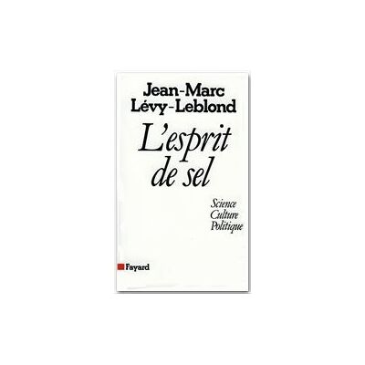 L'esprit de sel - science, culture, politique - Publicité L'esprit de sel - science, culture, politique - Publicité