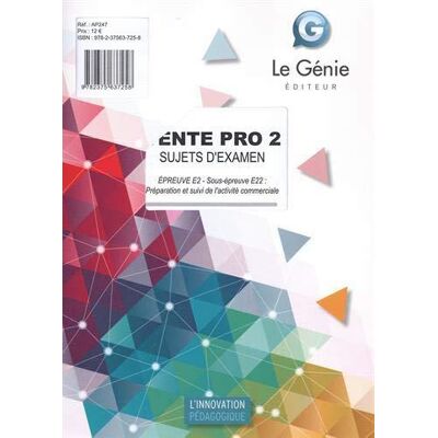 Sujets d'examen - Épreuve E2 : Sous-épreuve E22 : Préparation et suivi de l'activité commerciale - Publicité Sujets d'examen - Épreuve E2 : Sous-épreuve E22 : Préparation et suivi de l'activité commerciale - Publicité