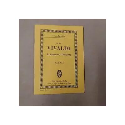 mini pocket score VIVALDI la primavera - the spring Op 8 / 1 , Eulenburg - NN - Publicité mini pocket score VIVALDI la primavera - the spring Op 8 / 1 , Eulenburg - NN - Publicité