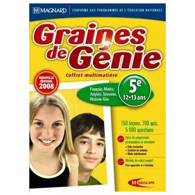 Mindscape Graines de génie - coffret multimatiere 2008 : cinquième (12-13 ans) - Publicité Mindscape Graines de génie - coffret multimatiere 2008 : cinquième (12-13 ans) - Publicité