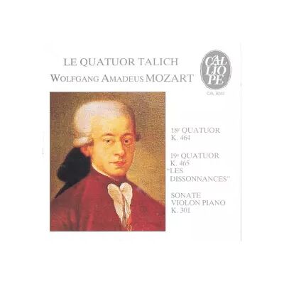 CALLIOPE Le Quatuor Talich, Wolfgang Amadeus Mozart - 18e Quatuor K.464 / 19e Quatuor K.465 " Les Dissonnances" / Sonate Violon Piano K. 301 - Wolfgang Amadeus Mozart, Talich Quartet - Publicité CALLIOPE Le Quatuor Talich, Wolfgang Amadeus Mozart - 18e Quatuor K.464 / 19e Quatuor K.465 " Les Dissonnances" / Sonate Violon Piano K. 301 - Wolfgang Amadeus Mozart, Talich Quartet - Publicité