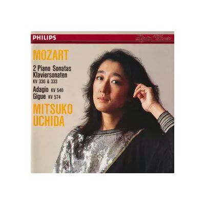 Philips 2 Piano Sonatas = Klaviersonaten KV 330 & 333 · Adagio KV 540 · Gigue KV 574 - Mitsuko Uchida, Wolfgang Amadeus Mozart - Publicité Philips 2 Piano Sonatas = Klaviersonaten KV 330 & 333 · Adagio KV 540 · Gigue KV 574 - Mitsuko Uchida, Wolfgang Amadeus Mozart - Publicité