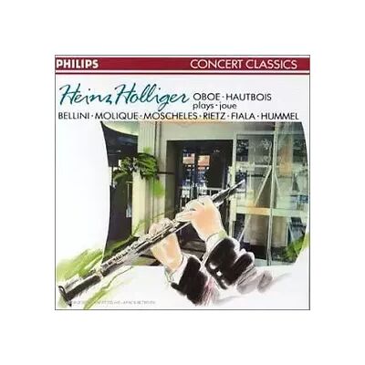 Philips Heinz Holliger Plays Bellini, Molique, Moscheles, Rietz, Fiala, Hummel - Johann Nepomuk Hummel, Vincenzo Bellini, Heinz Holliger, Ignaz Moscheles, Josef Fiala (2), Julius Rietz, Wilhelm Bernhard Molique - Publicité Philips Heinz Holliger Plays Bellini, Molique, Moscheles, Rietz, Fiala, Hummel - Johann Nepomuk Hummel, Vincenzo Bellini, Heinz Holliger, Ignaz Moscheles, Josef Fiala (2), Julius Rietz, Wilhelm Bernhard Molique - Publicité