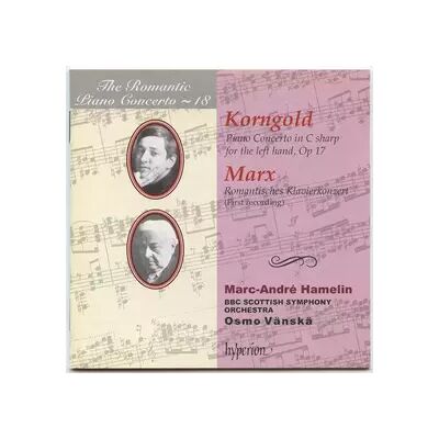 Hyperion Piano Concerto In C Sharp For The Left Hand, Op 17 / Romantisches Klavierkonzert (First Recording) - Marc-André Hamelin, Osmo Vänskä, Erich Wolfgang Korngold, BBC Scottish Symphony Orchestra, Joseph Marx (2) - Publicité Hyperion Piano Concerto In C Sharp For The Left Hand, Op 17 / Romantisches Klavierkonzert (First Recording) - Marc-André Hamelin, Osmo Vänskä, Erich Wolfgang Korngold, BBC Scottish Symphony Orchestra, Joseph Marx (2) - Publicité