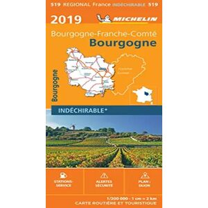 Edition 2019 Carte Régionale Bourgogne 2019 - Michelin - Publicité Edition 2019 Carte Régionale Bourgogne 2019 - Michelin - Publicité