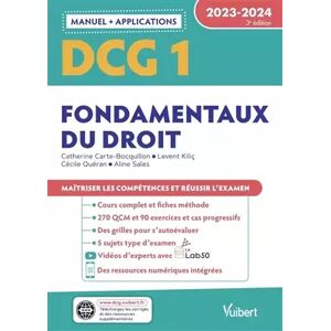 DCG 1 - Fondamentaux du droit : Manuel et Applications 2023-2024: Maîtriser les compétences et réussir l'examen - Catherine Carte-Bocquillon, Levent Kilic, Cécile Quéran, Aline SALES - Publicité DCG 1 - Fondamentaux du droit : Manuel et Applications 2023-2024: Maîtriser les compétences et réussir l'examen - Catherine Carte-Bocquillon, Levent Kilic, Cécile Quéran, Aline SALES - Publicité