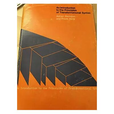 First Edition An introduction to the principles of transformational syntax - Adrian and Frank Heny. Akmajian - Publicité First Edition An introduction to the principles of transformational syntax - Adrian and Frank Heny. Akmajian - Publicité